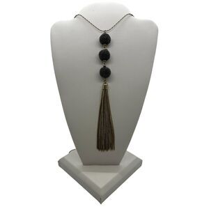 Vintage Nordstrom 3 graduated size Seedbead balls Linear placed with Tassel